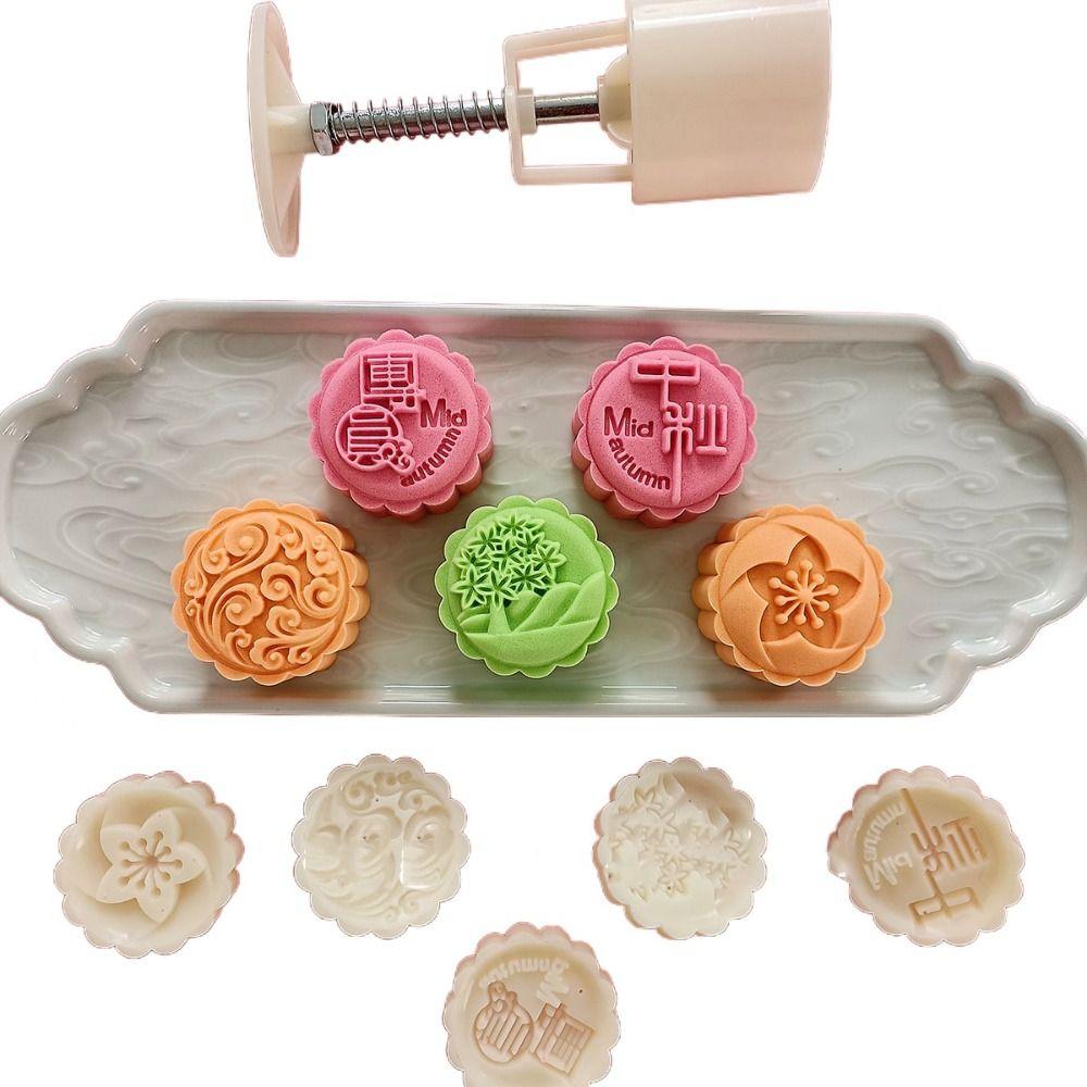 

Plastic Mooncake Mould 3D Mung Bean Dessert Pastry Mould Baking Tool Fondant Cake A