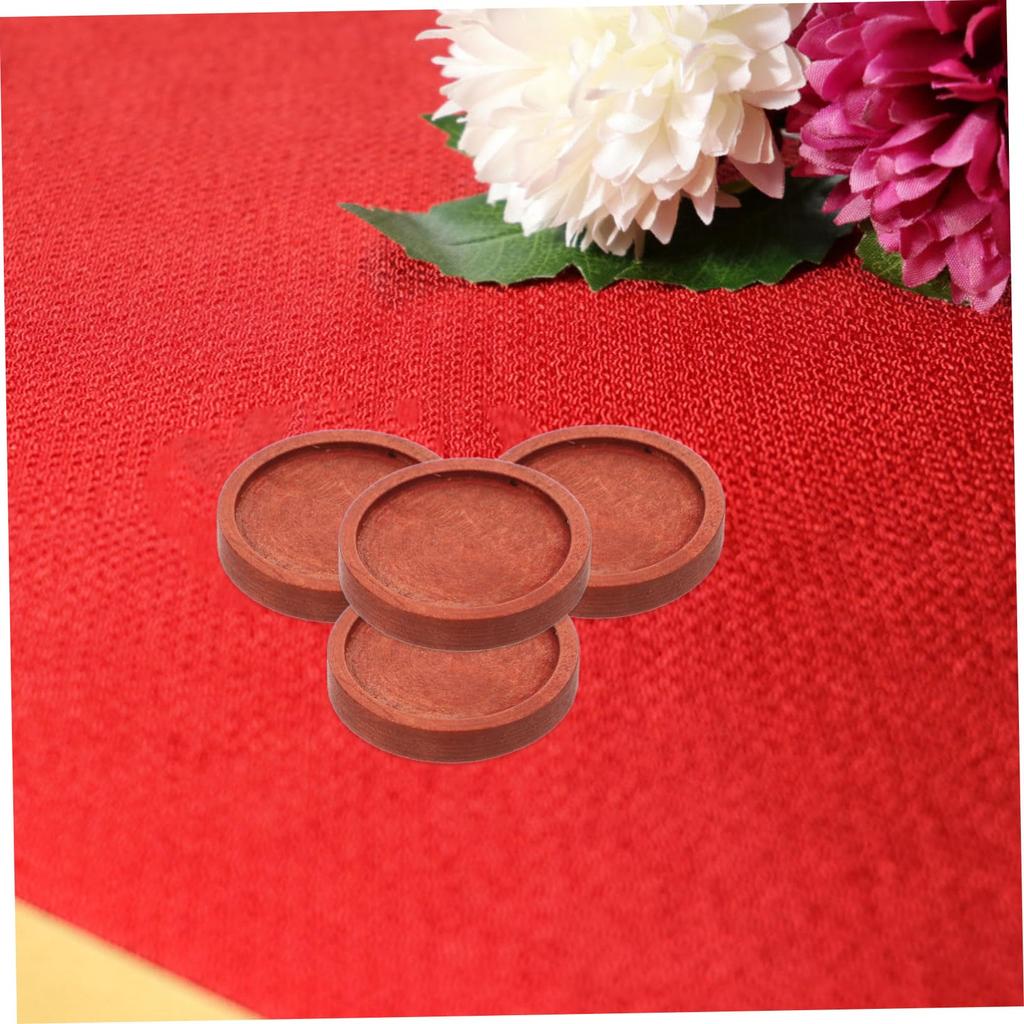 SEWACC 40-Piece Wooden Round Pendant Tray, 1.18" Outer Diameter x 0.98" Inner Diameter, Coffee Color, Cabochon Mounting for Brooches and Lapel Pins,