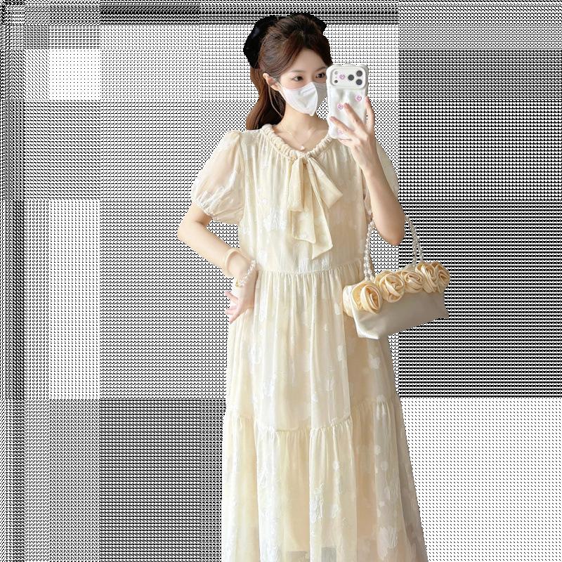 2026 Korean Style Maternity Summer Dress: Stylish, Loose, Plus Size, Medium Length