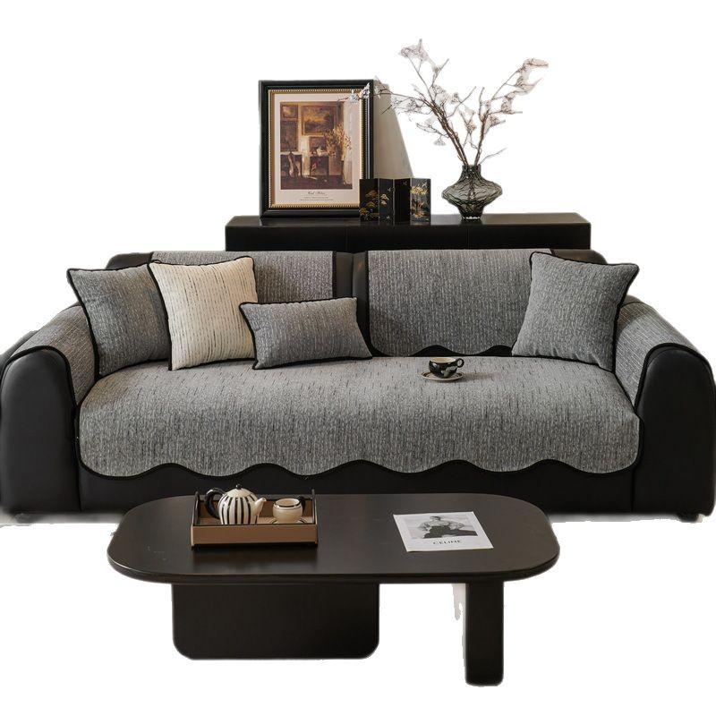 Cream Wind Sofa Cushion Universal In All Seasons, High-End Straight Row Seat Cushion  New Non-Slip Leather Sofa Cover Cover Cover