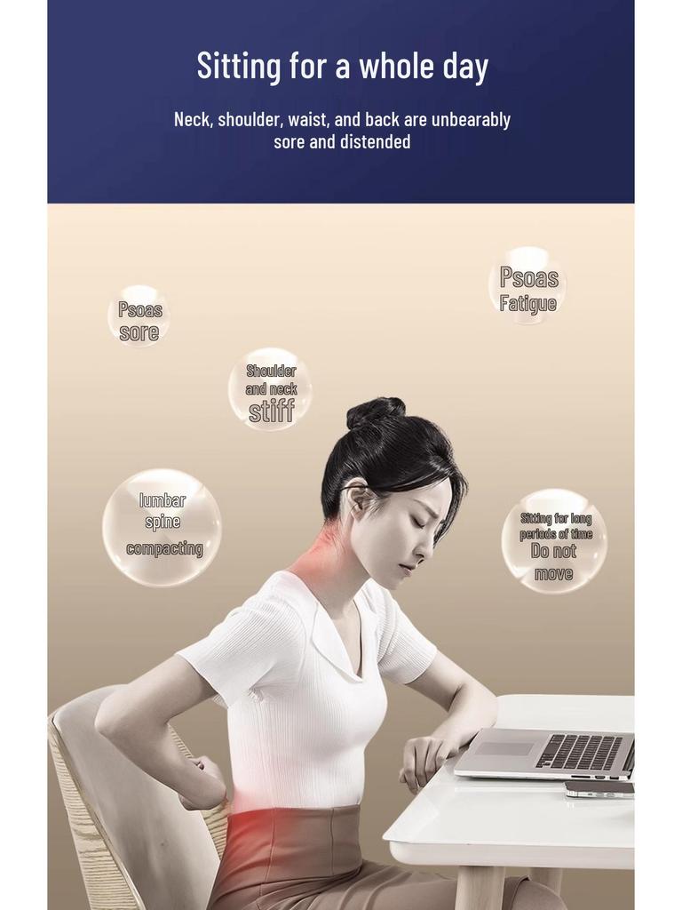 Automatic Lumbar & Back Massager for Home: Shoulder, Neck, Cervical Spine Support, Multifunctional Massage Cushion