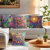 Federa Cuscino Pianta Stile Bohemien Poliestere Stampato 40/45/50cm Federa Cuscino Decorativo Divano Federa Cuscino Arredo Casa
