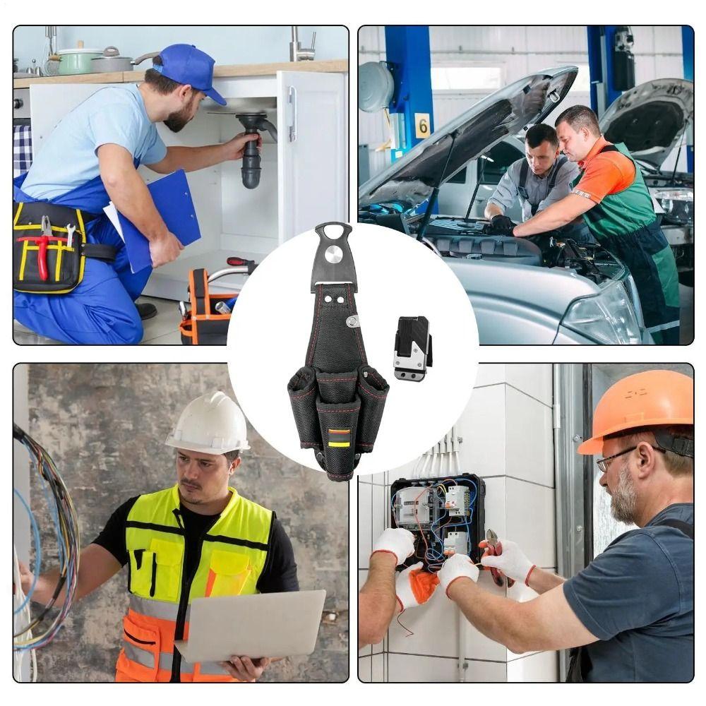 Bolsa Impermeable para Almacenamiento de Herramientas de Electricista, Bolsa Removible para Clavos, Bolsa de Cintura para Herramientas de Nailon, Bolsa para Piezas