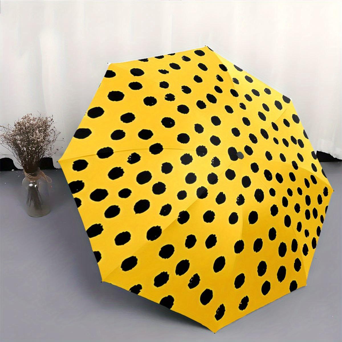 

Automatic Open/Close Umbrella with One-Touch Button - Compact Folding Umbrella, Portable Collapsible Design, 8-Rib Sturdy Fram Iron&8K