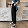 Women Fashion Straight Suit Pants High Waist Office Wear Elegant Formal Pencil Pants Ladies Korean All-Match Baggy Trousers