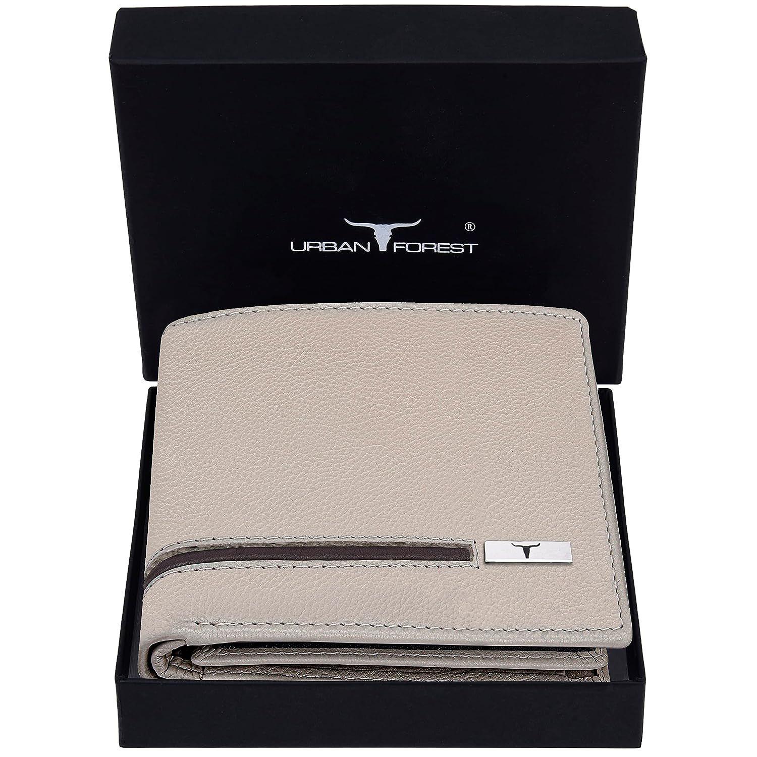 

Мужской кожаный кошелек URBAN FOREST Stag Sand/Red