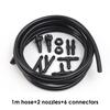 2/1M Car Wiper Spray Hose Set Car Windshield Cleaning Wipers Adjustable Nozzle Rubber Water Spray Hose I T Y Splitter Connector