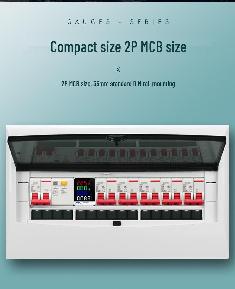 Digital Display Household Electric Meter: Multi-Function, Rail-Mount, AC 220V