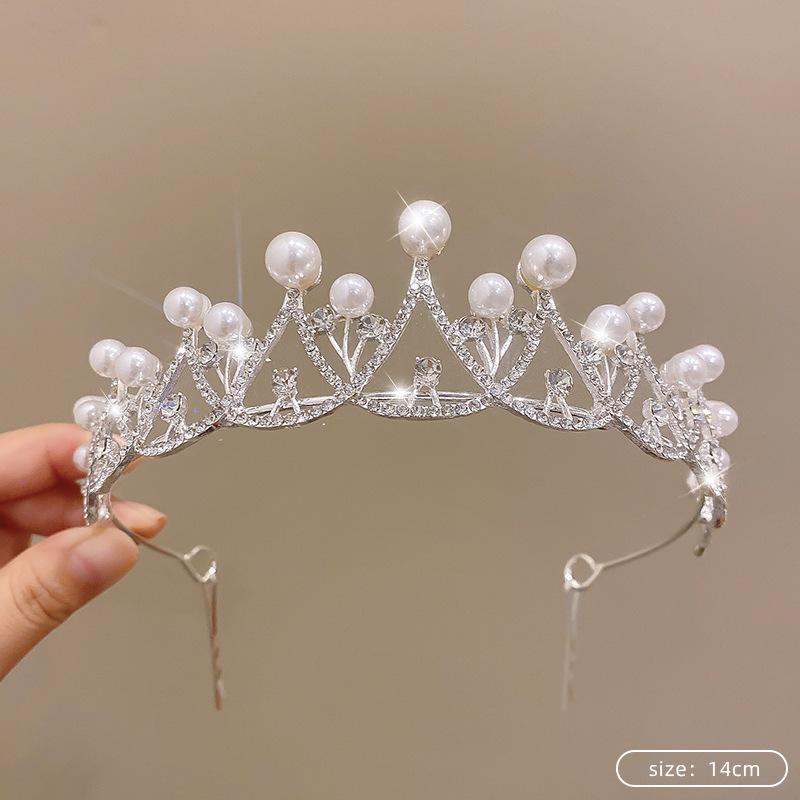 Birthday Rhinestone Crown Headband Princess Tiara Bride Wedding Crown Adult Headband Diamond Children