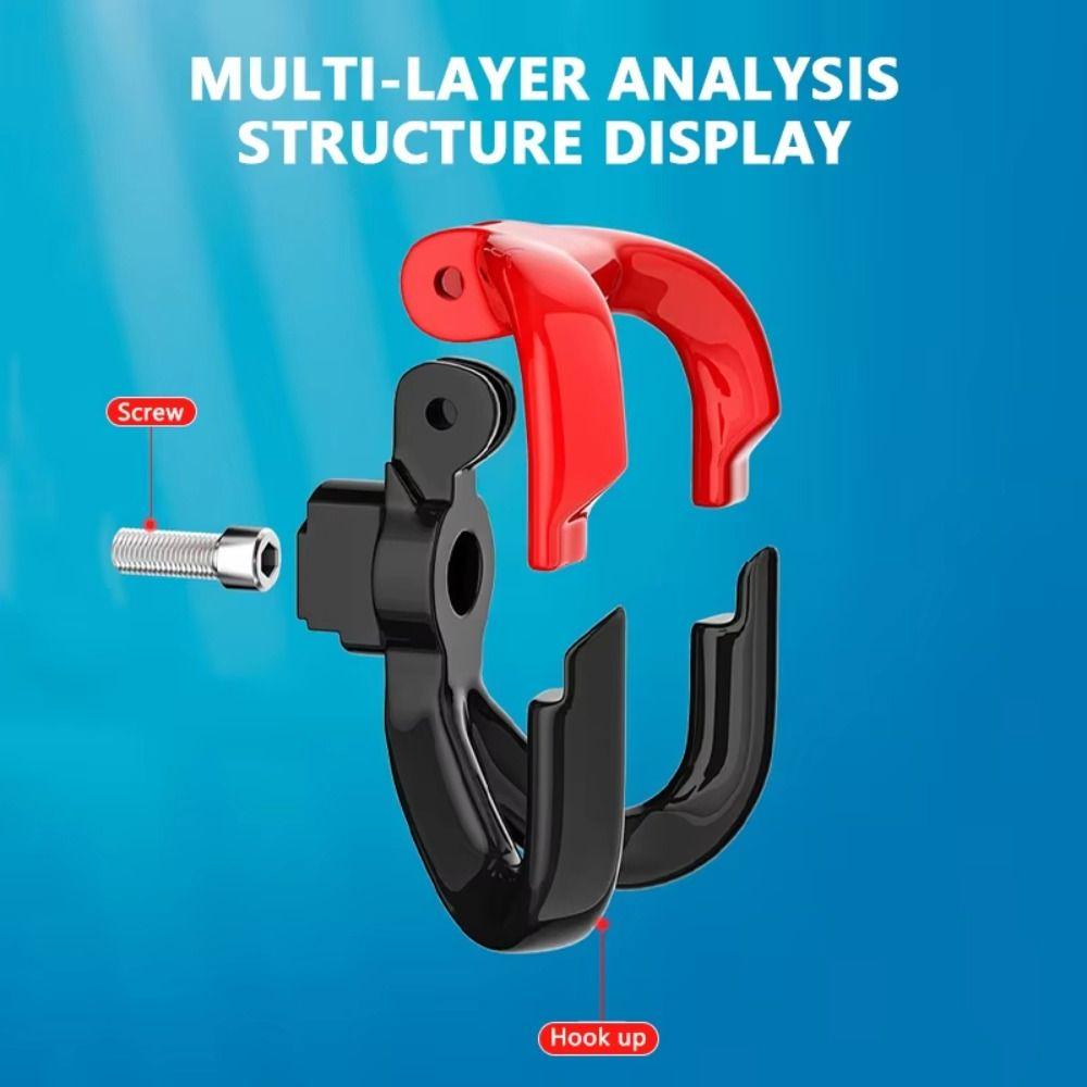 Aluminum Zinc Zinc Alloy Motorcycle Helmet Hook Double Hook Motorbike Hook Helmet Hanger  Scooter Use
