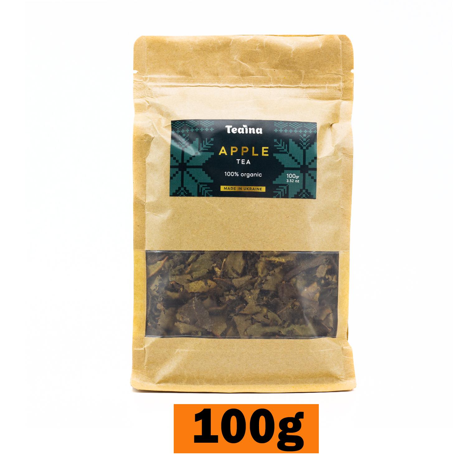 

100% Organic Tea from Apple leaf 100g. TEAINA Natural High Quality Ukrainian Tea
