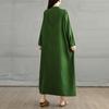 DIMANAF 2025 Damen Übergröße Herbst Langes Kleid Baumwolle Locker Lässig Oversize Langarm Maxi Vintage Kleid