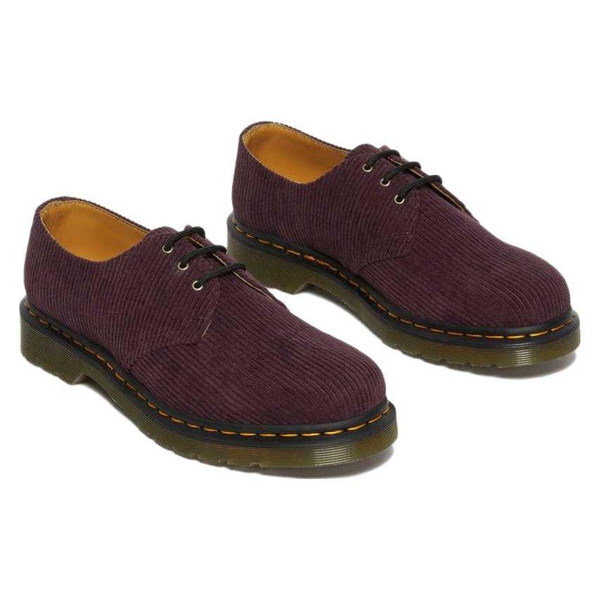 Dr Martens 1461 Scarpe in Velluto a Coste Unisex Rosso Vino 27770601