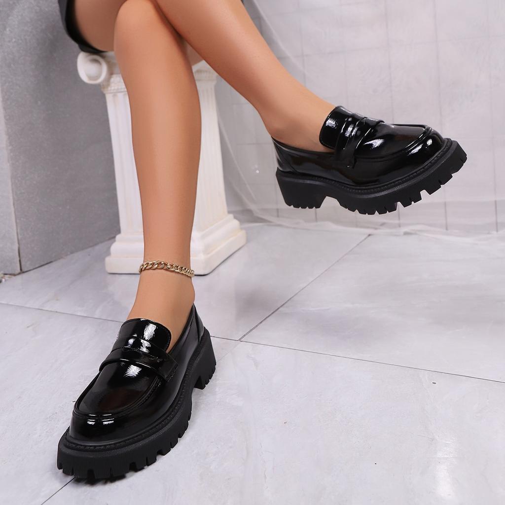 Thick-soled Small Leather Shoes for Women's British Style Autumn New Muffin Sole Single Shoes for Women's Japanese Soft Sister Jk Women