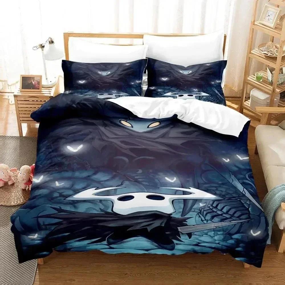 3D Anime Game Hollow Knight Bedding Set Duvet Cover Bed Set Quilt Cover Pillowcase Comforter king Queen Size Boys Adult