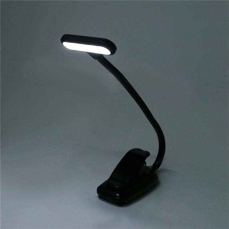 ABBY-6X LED Book Lights, Rechargeable Clip On Light, 3 Lighting Modes, 9 Leds, Eye Protection Reading Lamp,For Reading-Black