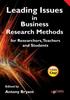 Bok Leading Issues In Business Research Methods