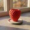 Creative 3D Printed Strawberry Flower Pot Ornaments Decoration Strawberry Storage Box Sweet Fruit Shaped Desktop Planter Office