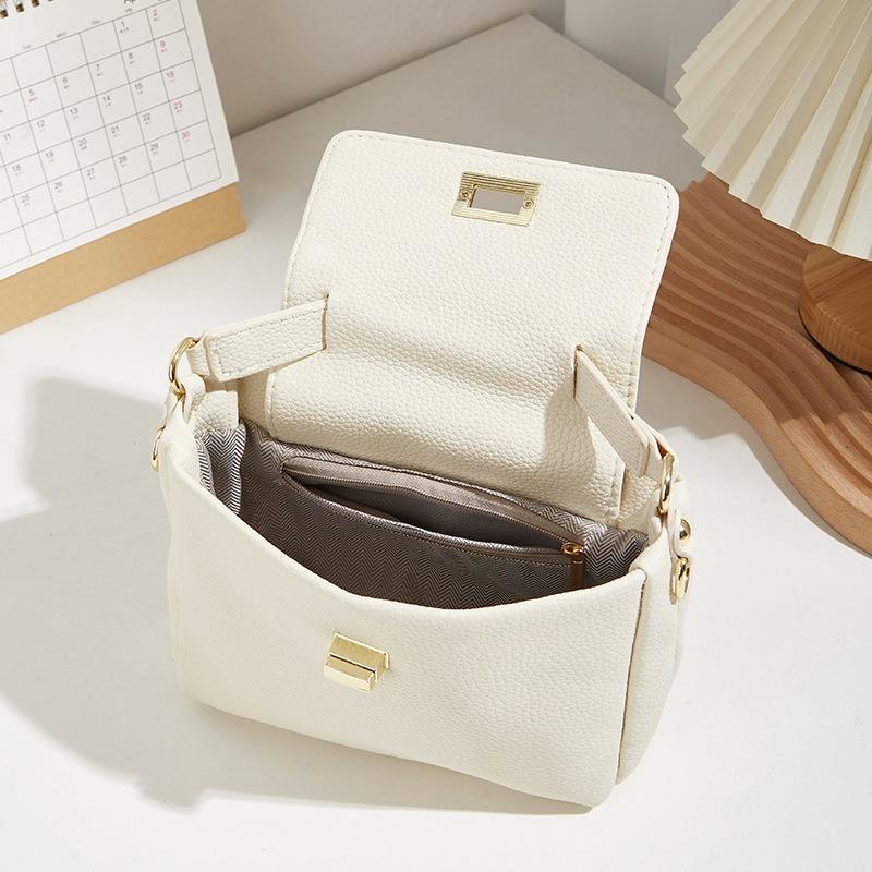 Spring and Summer New Retro Women's Bags Solid Color Handbags Versatile Women's Commuting Small Square Bag Shoulder Messenger Bag