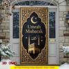 1pcs 2D Eid Umrah Mubarak Door Banners Ramadan Party Decorations Photography Backdrops Indoor Outdoor Decor Party Supplies