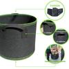Black & Green Non-woven Felt Planting Bag for Vegetables & Nutrient Growing