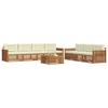 Outdoor Sofa Set with Cushions 8 Pcs Natural and Cream