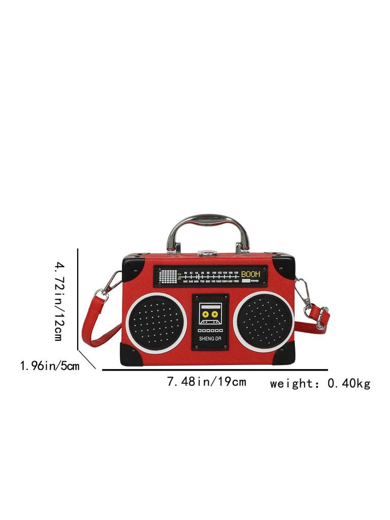 Women's Creative Radio Style Crossbody Bag - Trendy Small Square Phone Bag