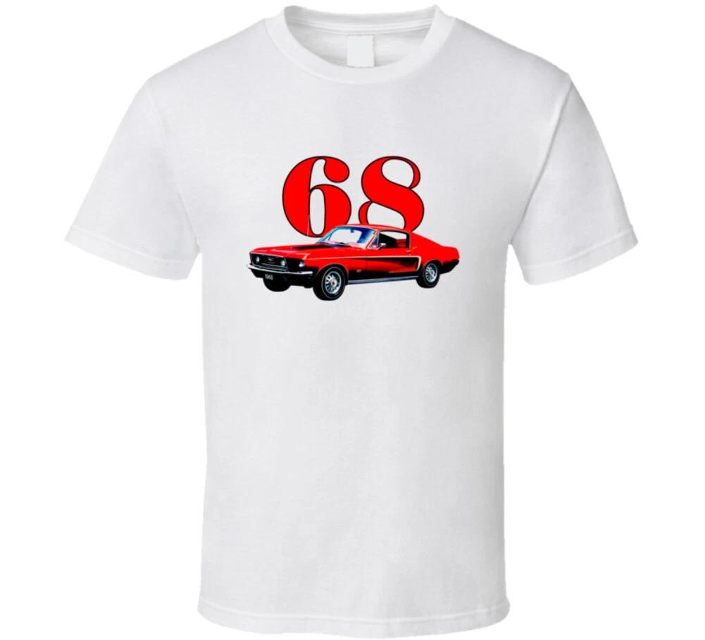 1968 Mustang Fastback Red Musclecar Gift T Shirt XL