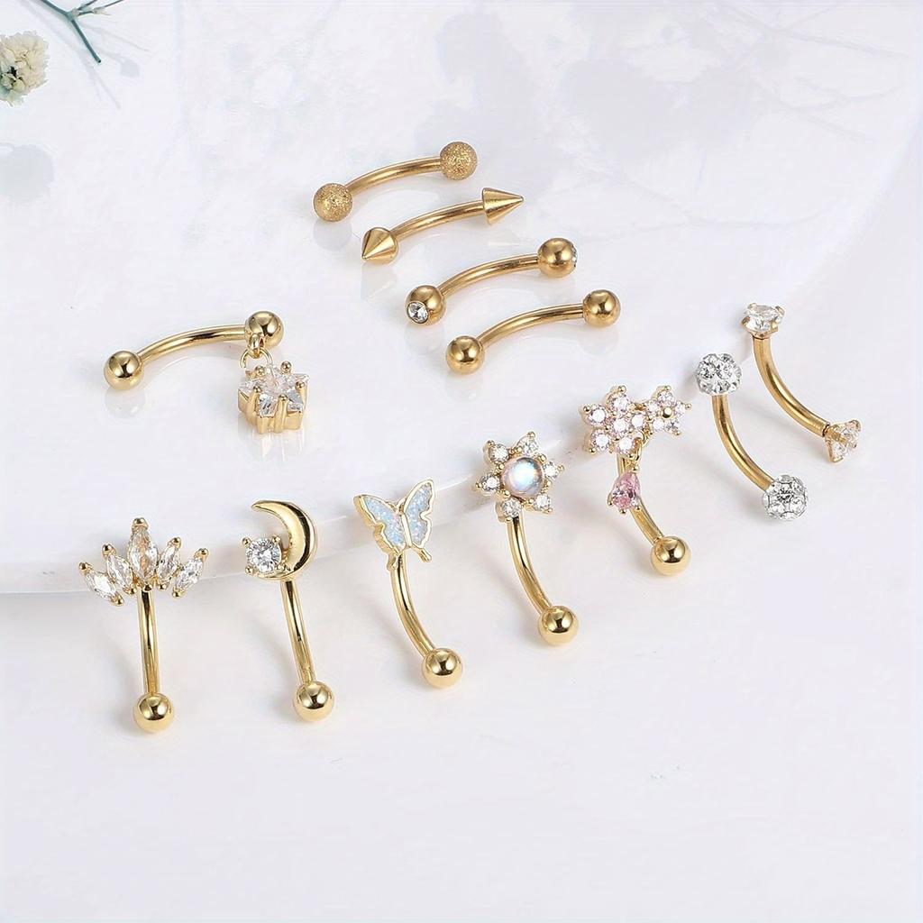 Drperfect 1 st Rostfritt Stål Rook Läppring Brosk Daith Tragus Ögonbryn Piercing Smycken Hypoallergen