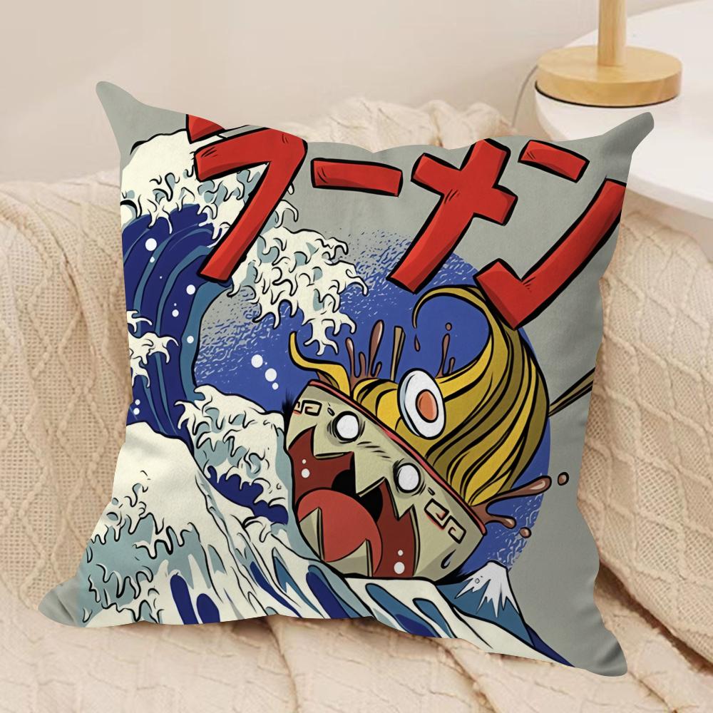 Food Disaster Cushion Cover Silky Short Plush Sofa Pillow Cover Hidden Zipper Soft Dustproof Case for Home Decor