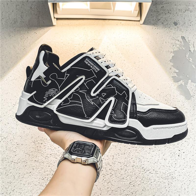 Luxusní boty pro muže Nové robustní vulkanizované punkové boty Tenisky Muži Dobrá kvalita Street Style Sportovní Tenisky na běhání Muži Board