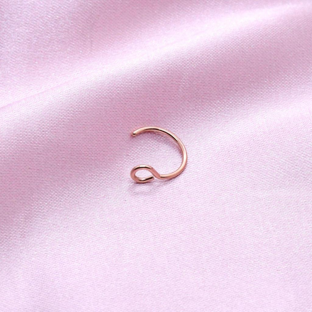 Anello al Naso Finto a C in Acciaio Inossidabile - Gioiello per Piercing al Corpo Elettroplaccato