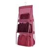 6 Pocket Hanging Handbag Organizer for Wardrobe Storage Bag Door Wall Sundry Shoe Bag with Hanger