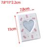 3 Inch Mini Photo Binder Cute Love Heart Hollow Photocard Holder Book Business Card for