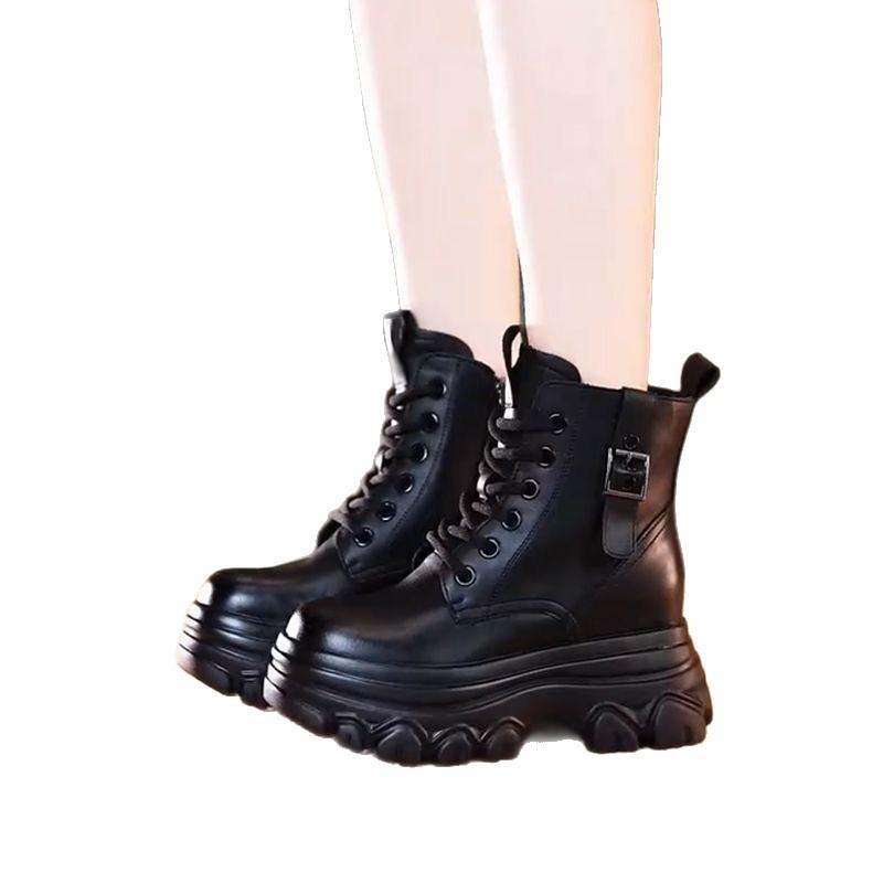 Neue Stil Hohe Absätze Dicke Sohle Stiefel, Winter und Herbst Gepolsterte Schuhe, Kurze Stiefel für Damen