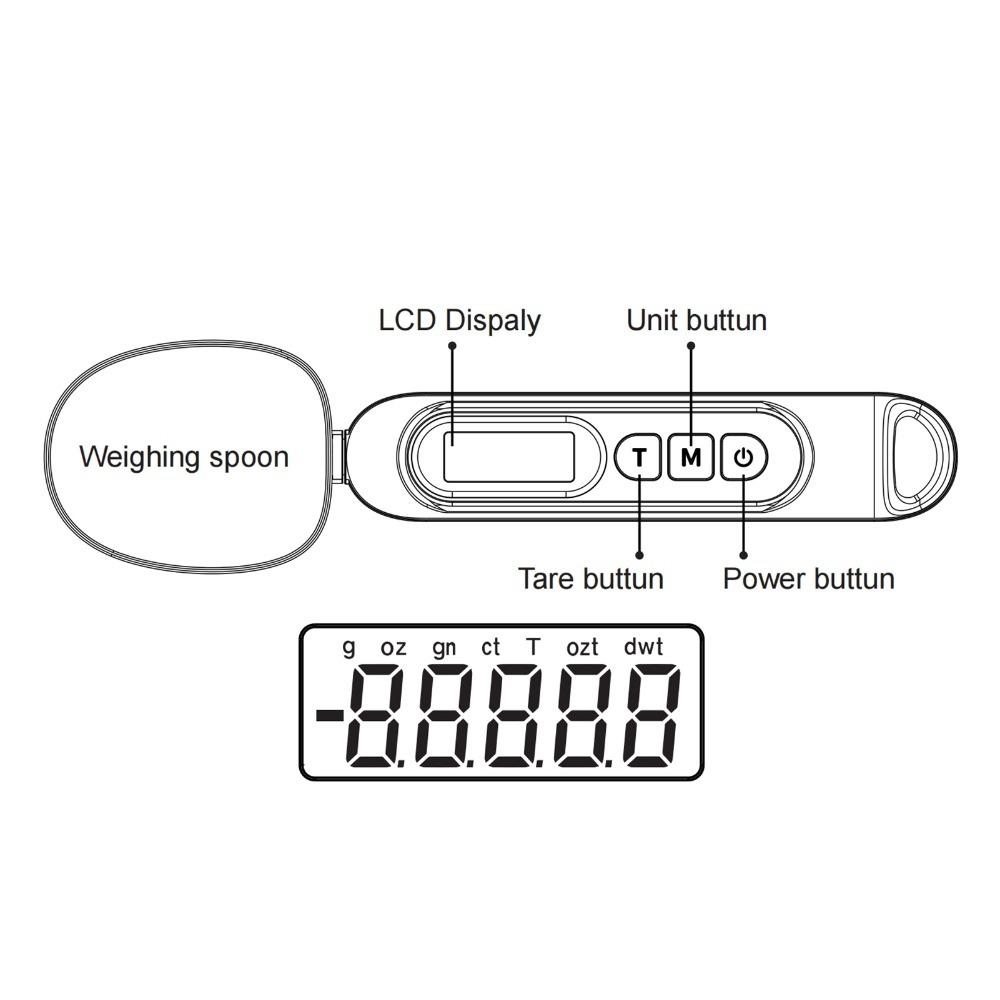 Beige Light Green Electronic Food Scale ABS Electronic Spoon Scale Kitchen Baking светло-зеленый