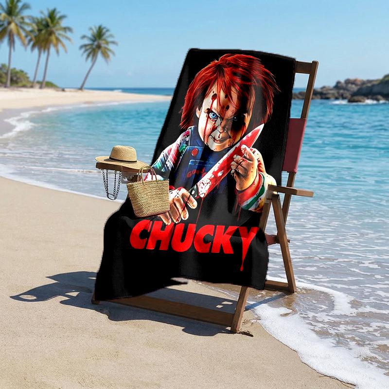 Chucky Fashion Beach Towel: Ideal for Summer Adventures Soft, Absorbent and Quick Drying Suitable for Swimming and Bathing