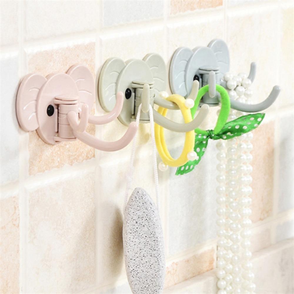 

Kitchen Home Accessories Nail-free Sticky Hanging Key Holder Hook Towel Rack Coat Hanger