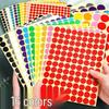 Multicolor Writable Round Dot Stickers - 16 Colors