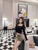 2024 Autumn Trendy Leopard Print Sequin Low Waist Short Skirt