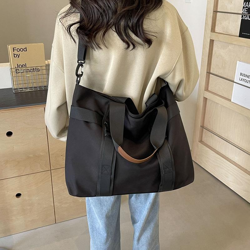 Large Capacity Canvas Tote Bag Short Business Trip Storage Messenger Bag Outdoor Leisure Travel Portable Shoulder Bag