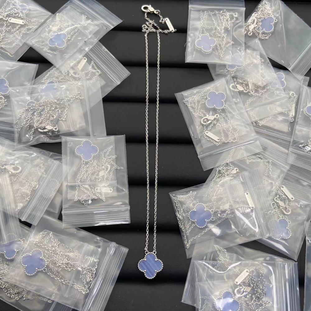 Náhrdelník čtyřlístek Klíční kost řetízek Přírodní perleť Oboustranný přívěsek Dámský Náhrdelník z červeného achátu