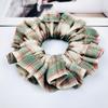 Retro Gradient Plaid Striped Scrunchie - Vintage Hair Tie for Women