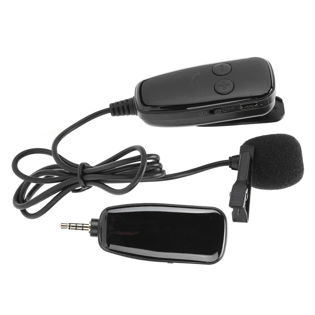 3.5mm UHF Microphone Clip Type Wireless Live Recording Vlog Interview Electric Accessory