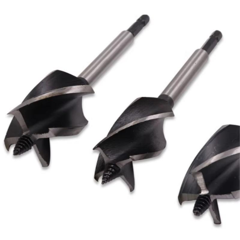 Bit Hexagonal Shank Supported Auger Four Slots Lengthened Twist Door Lock Opener Drawer Board Reaming Woodworking and Diy Tools