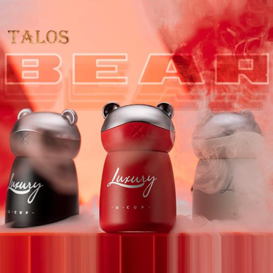 Sticla izolată de 120 ml, ușor de transportat, menține cald din oțel inoxidabil, sticlă izolată în formă de mini urs pentru școală