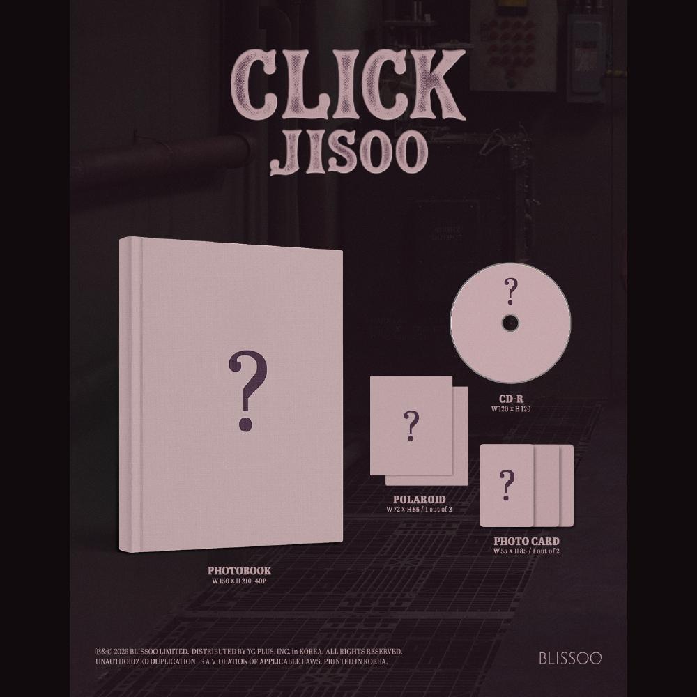 Pre-order JISOO Single Album CLICK Fotoalbum versie. & YG SELECT POB
