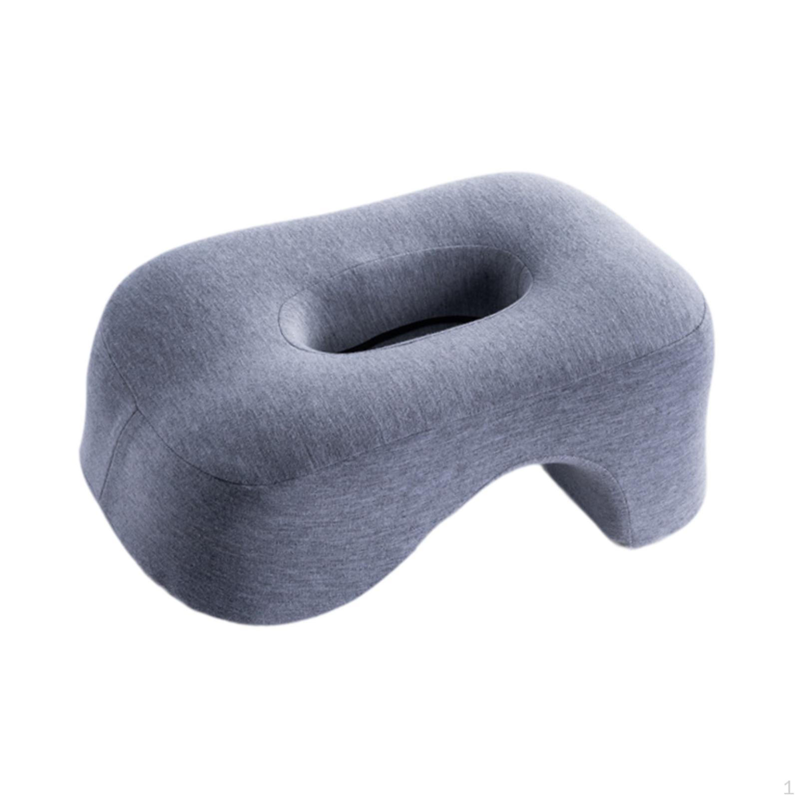 Подушка для сна в офисе поддержка шеи удобная легкая практичная для лица Light Gray 1914₽