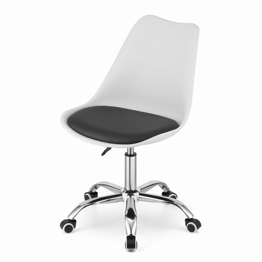 Alba Swivel Chair - Black And White
