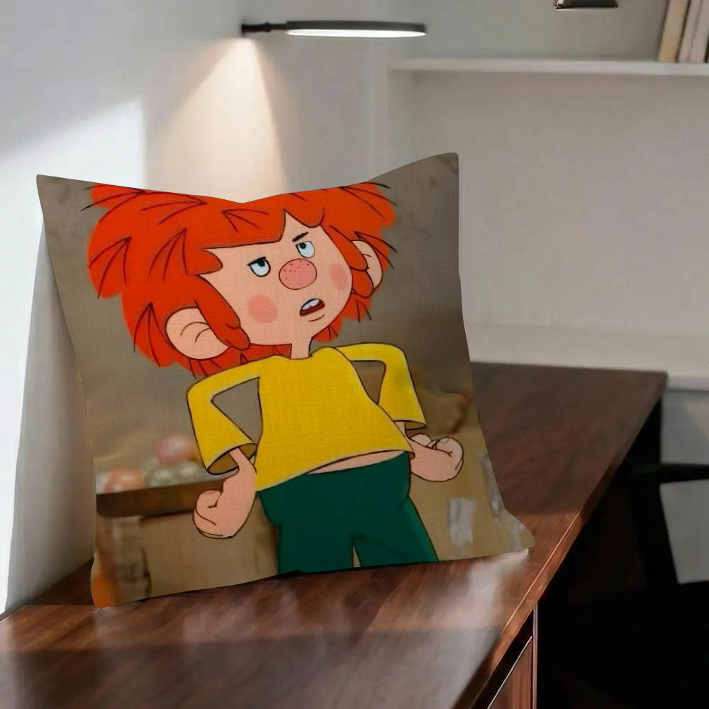MMeister EEder e il Suo PPumuckl Cuscino Personalizzato Copricuscino Camera da Letto Decorazione Festa Federa Compleanno Regalo per Bambini